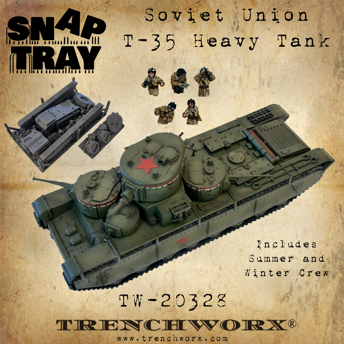 T-35 Heavy Tank - Snap Tray – Trenchworx