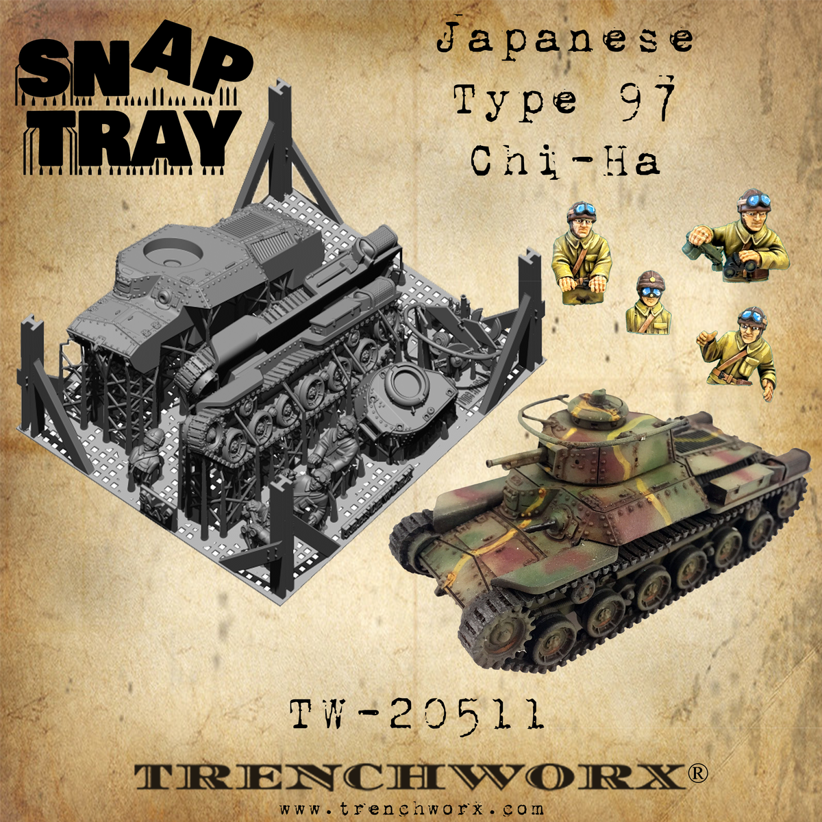 Chiha♡セット Type 97 Chi-Ha - Snap Tray – Trenchworx