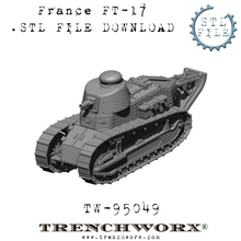 Load image into Gallery viewer, French FT-17 .STL Download