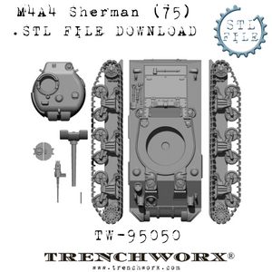 US M4A4 (75) Sherman .STL Download