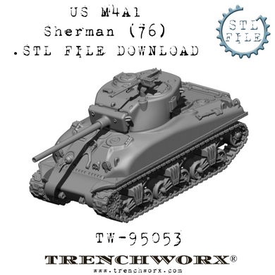 US M4A1 (76) Sherman .STL Download