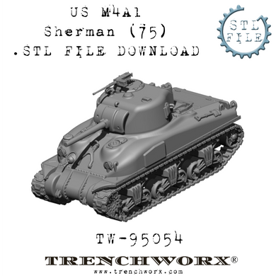 US M4A1 (75) Sherman .STL Download