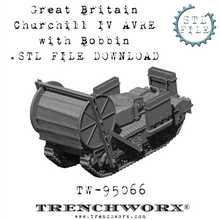 Load image into Gallery viewer, Churchill III AVRE with Bobbin .STL Download