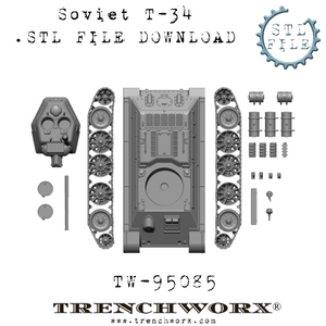 Soviet T-34 .STL Download