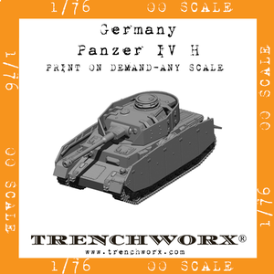 Germany - Panzer IV H - Physical Print on Demand - Any Scale
