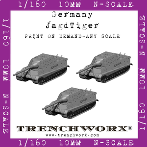 Germany - JagdTiger - Physical Print on Demand - Any Scale