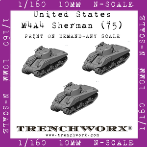 United States - M4A4 (75) - Physical Print on Demand - Any Scale