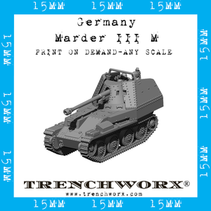 Germany - Marder III M - Physical Print on Demand - Any Scale