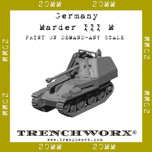 Germany - Marder III M - Physical Print on Demand - Any Scale