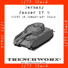 Load image into Gallery viewer, Germany - Panzer IV H - Physical Print on Demand - Any Scale