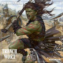 Load image into Gallery viewer, Khorva, The Fury Iconic Class for MCDMs Draw Steel  - STL