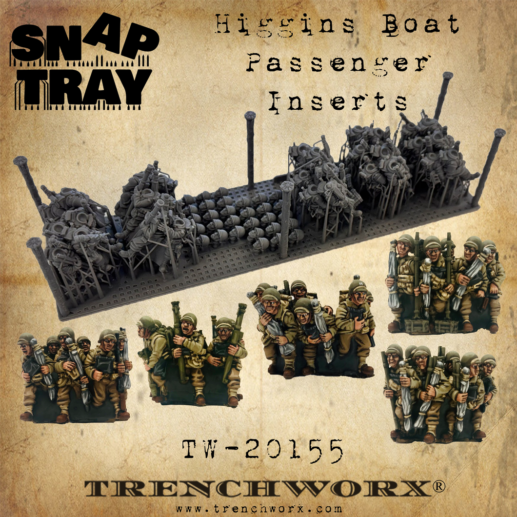 U.S. D-Day Higgins Boat Passenger Inserts - Snap Tray