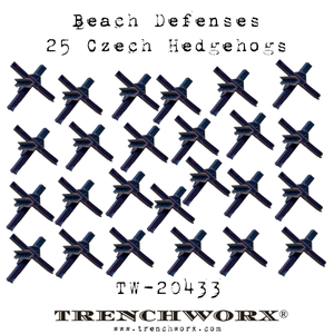 Beach Defenses 25 Czech Hedgehogs