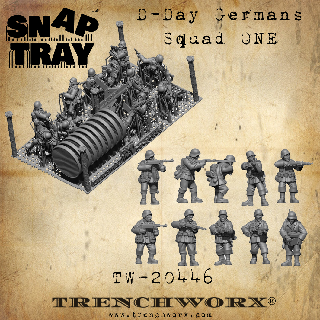 D-Day German Infantry Squad One - Snap Tray