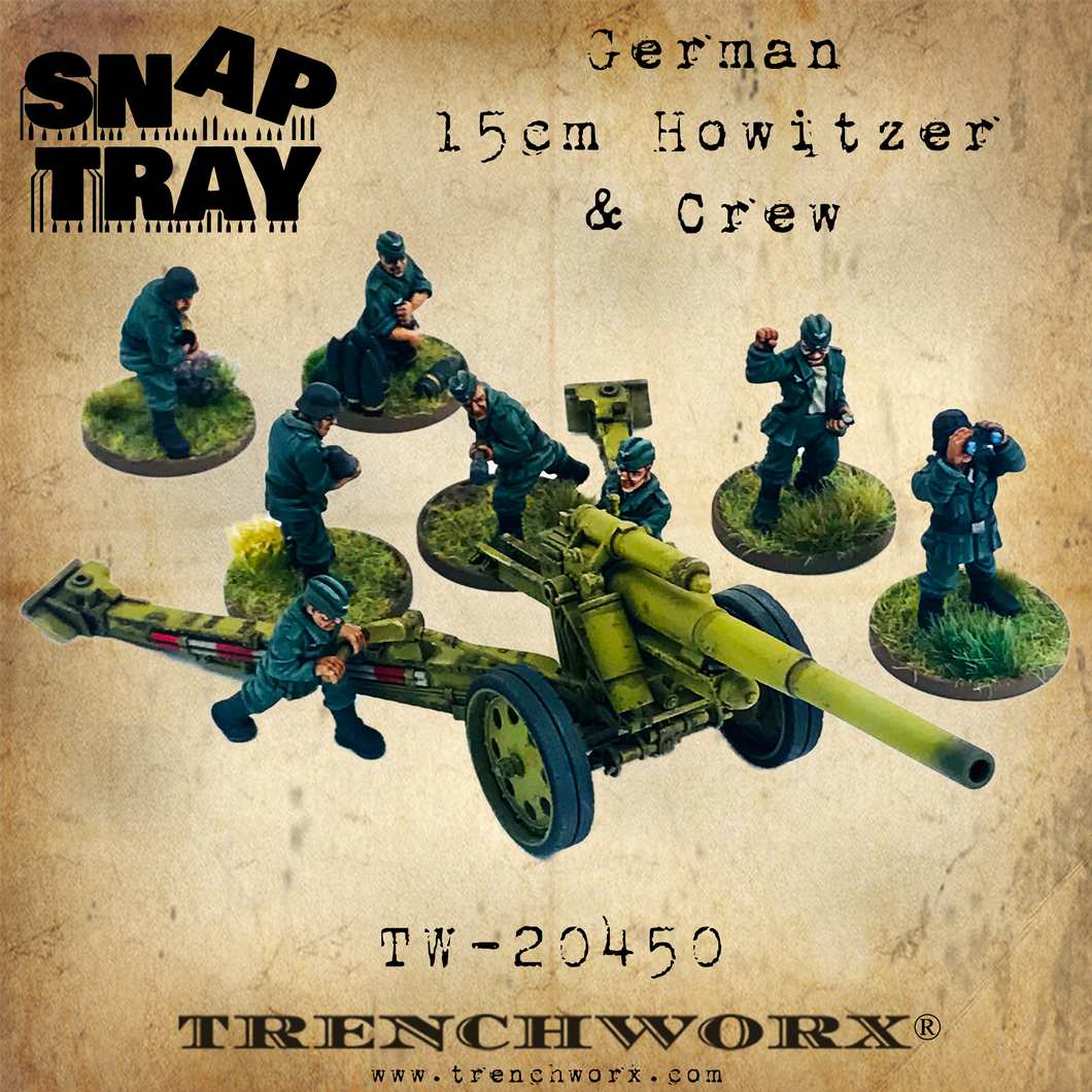 German 15cm sFH 18 Howitzer and Crew - Snap Tray – Trenchworx