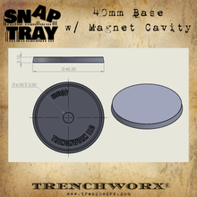 Load image into Gallery viewer, 40 &amp; 50 mm Base Tray with Magnet Receptacle