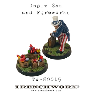 Uncle Sam and Fireworks