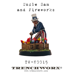Uncle Sam and Fireworks