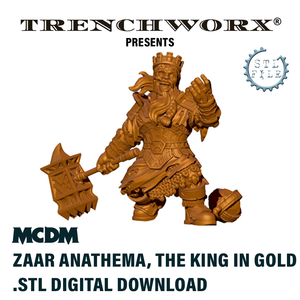 MCDM - Zaar Anathema, The King in Gold .STL Digital Download