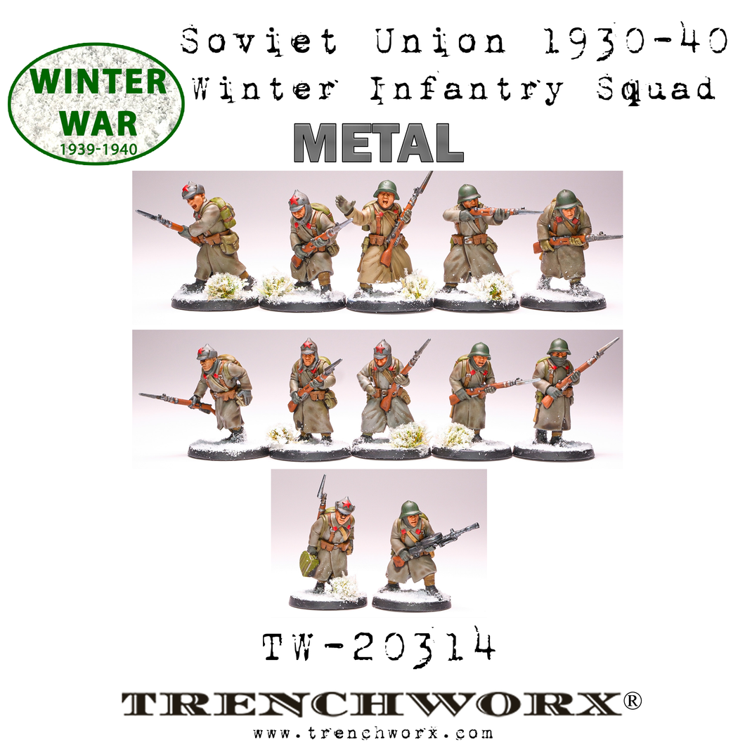 Soviet Union 1930-40 Winter Infantry Squad - Metal