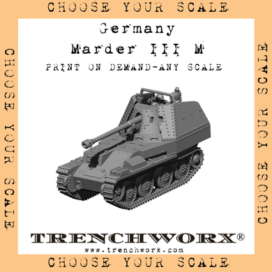 Germany - Marder III M - Physical Print on Demand - Any Scale