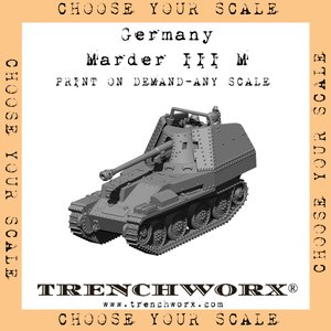 Germany - Marder III M - Physical Print on Demand - Any Scale