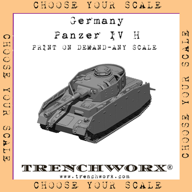 Germany - Panzer IV H - Physical Print on Demand - Any Scale