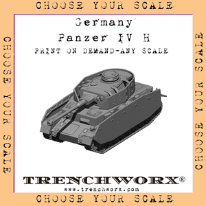 Germany - Panzer IV H - Physical Print on Demand - Any Scale