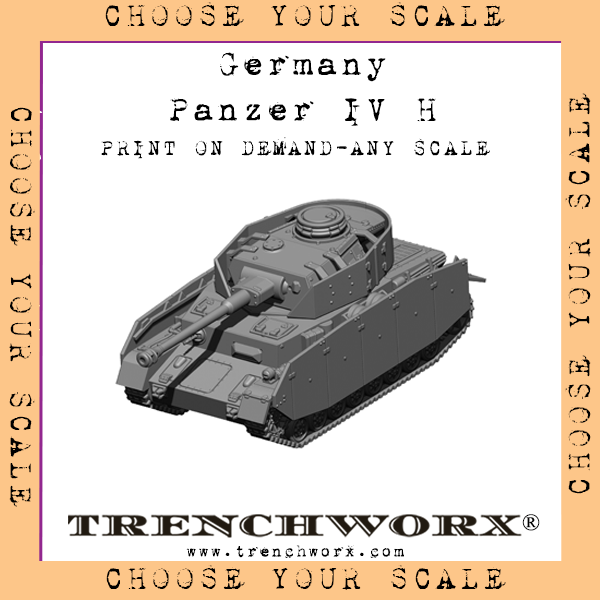 Germany - Panzer IV H - Physical Print on Demand - Any Scale