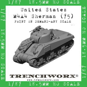 United States - M4A4 (75) - Physical Print on Demand - Any Scale