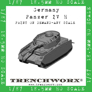 Germany - Panzer IV H - Physical Print on Demand - Any Scale
