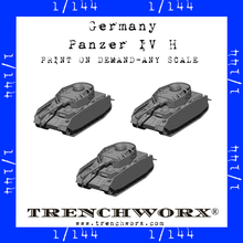 Load image into Gallery viewer, Germany - Panzer IV H - Physical Print on Demand - Any Scale