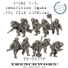 Load image into Gallery viewer, D-Day U.S. Demolitions Squad Two .STL Download