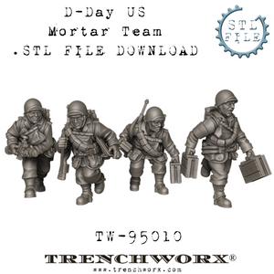 D-Day U.S. Mortar Team .STL Download