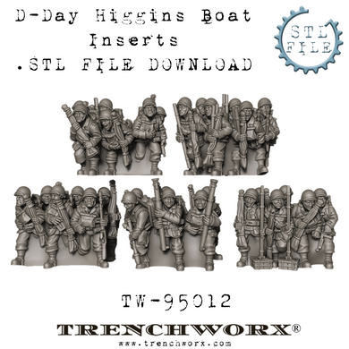 D-Day Higgins Boat Inserts .STL Download