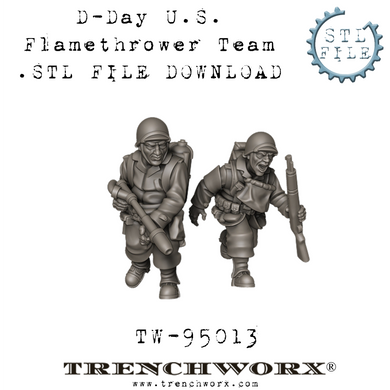 D-Day U.S. Flame Thrower Team .STL Download