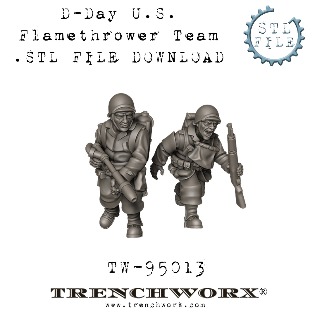 D-Day U.S. Flame Thrower Team .STL Download