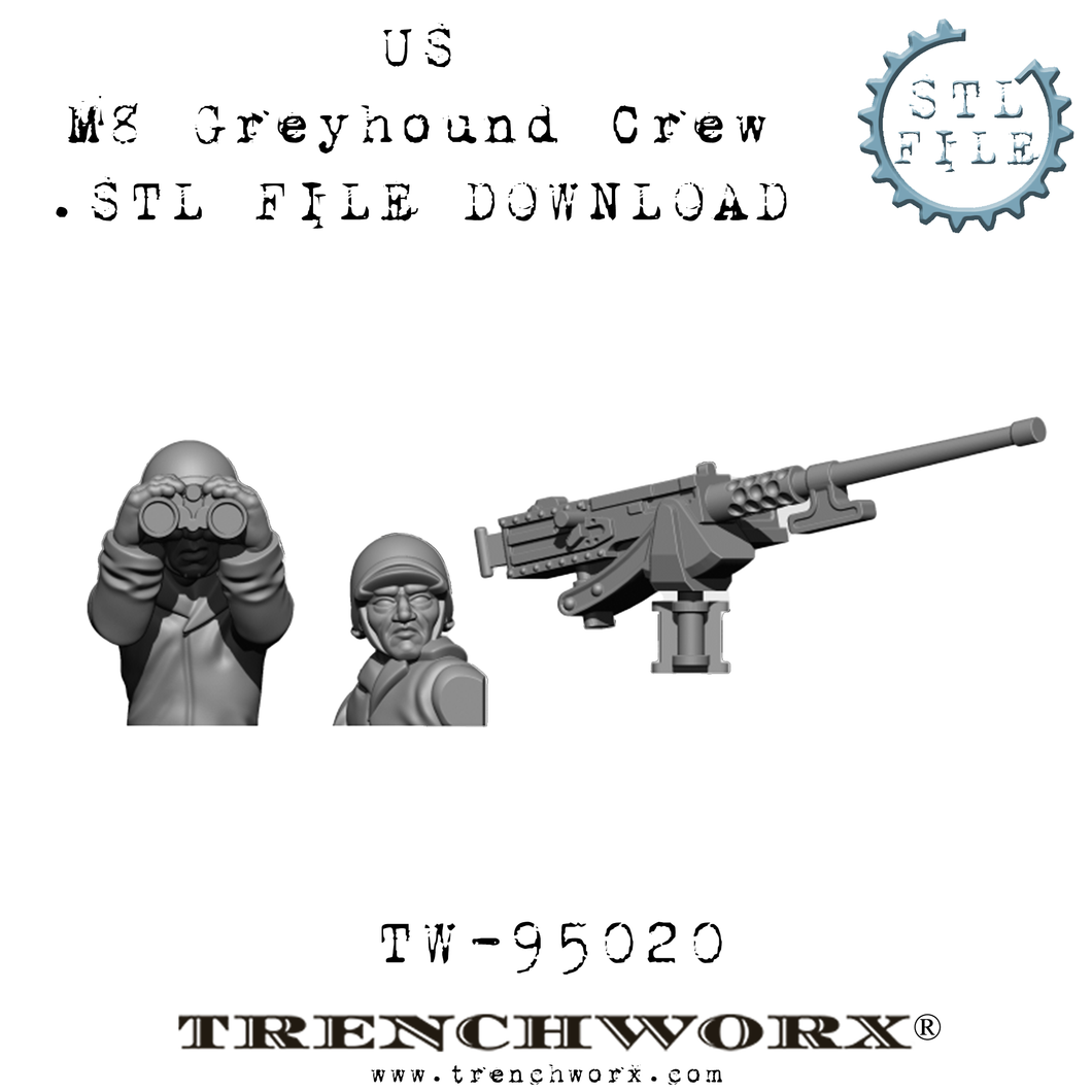 US M8 Greyhound Crew .STL Download