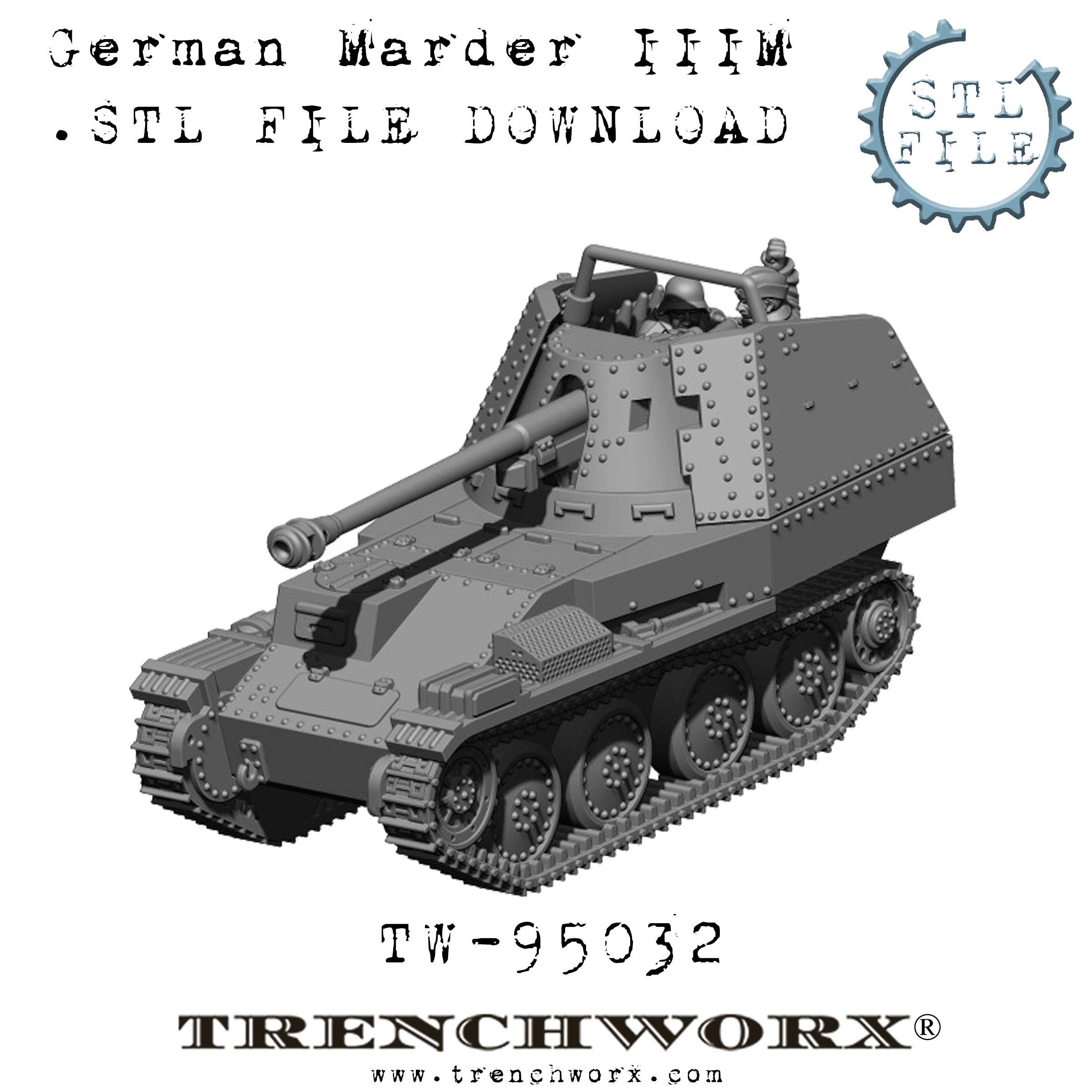 German Marder III M .STL Download – Trenchworx