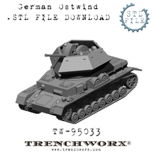 Load image into Gallery viewer, German FlakPanzer IV &#39;Ostwind&#39; .STL Download