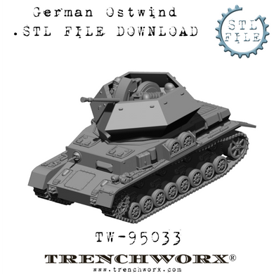 German FlakPanzer IV 'Ostwind' .STL Download