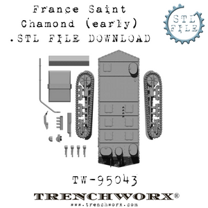 French Saint Chamond (Early) .STL Download