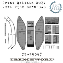 Load image into Gallery viewer, British Mk IV .STL Download