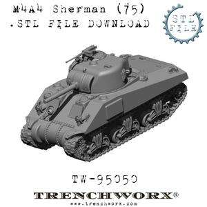 US M4A4 (75) Sherman .STL Download