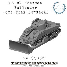 Load image into Gallery viewer, M4 Sherman Bulldozer .STL Download