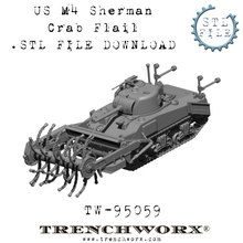 Load image into Gallery viewer, M4 Sherman Crab Flail .STL Download