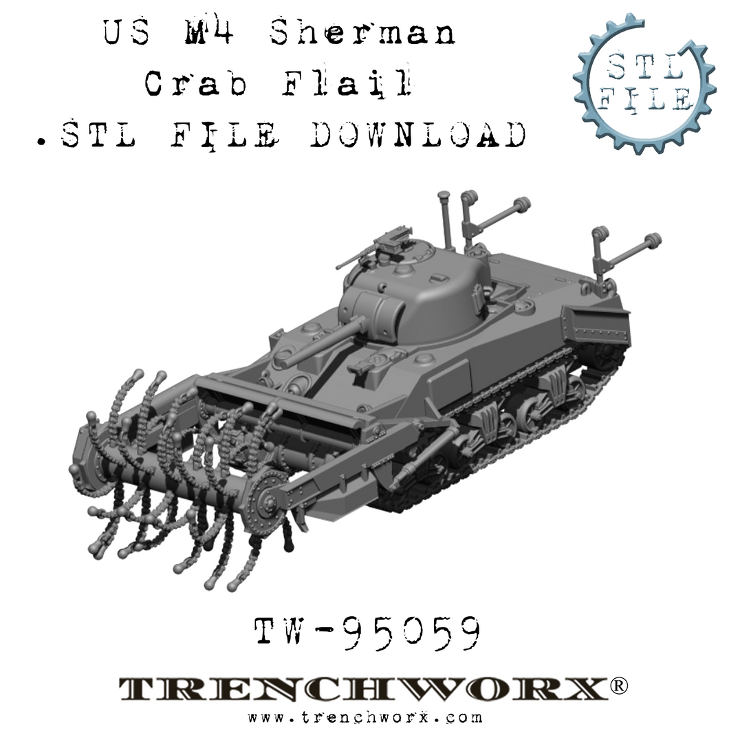 M4 Sherman Crab Flail .STL Download
