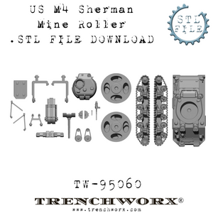 M4 Sherman Mine Roller .STL Download