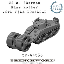 Load image into Gallery viewer, M4 Sherman Mine Roller .STL Download