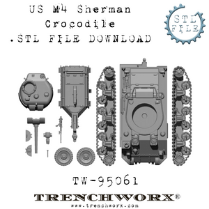 M4 Sherman Crocodile .STL Download